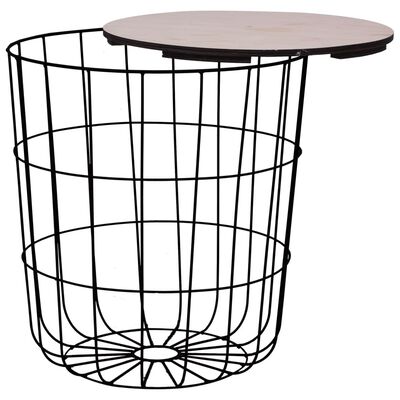vidaXL Konferenční stolek černý Ø 39,5 cm