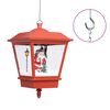 vidaXL V&aacute;nočn&iacute; z&aacute;věsn&aacute; lampa LED světlo a Santa červen&aacute; 27x27x45 cm
