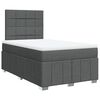 vidaXL Box spring postel s matrac&iacute; tmavě &scaron;ed&aacute; 120x200 cm textil