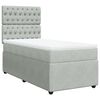 vidaXL Box spring postel s matrac&iacute; světle &scaron;ed&aacute; 100x200 cm samet