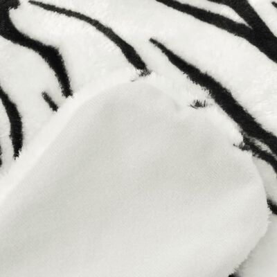 vidaXL Plyšový koberec tygr 144 cm bílý