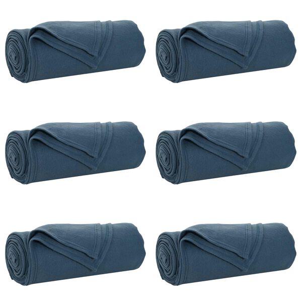 vidaXL Dekoračn&iacute; deky 6 pcs N&aacute;mořnick&aacute; modr&aacute; 270 x 240 cm Fleece