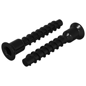 vidaXL &Scaron;roub s kaplic&iacute; 2 pcs Čern&aacute; 10 x 40 mm Železo