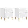 vidaXL Nočn&iacute; stolek 2 pcs B&iacute;l&aacute; s vysok&yacute;m leskem 43 x 34,5 x 48 cm