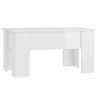 vidaXL Konferenční stolek lesklý bílý 79 x 49 x 41 cm kompozitní dřevo