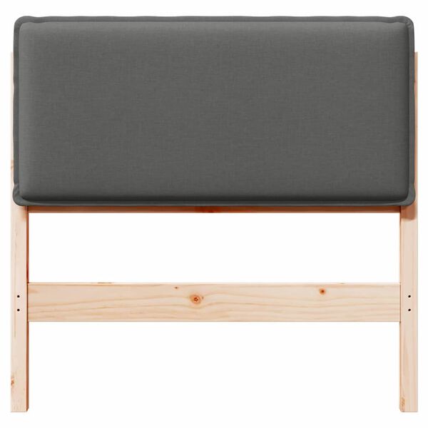 vidaXL Čalouněn&eacute; čelo postele s čelo Př&iacute;rodn&iacute; a světle &scaron;ed&aacute; 75 cm