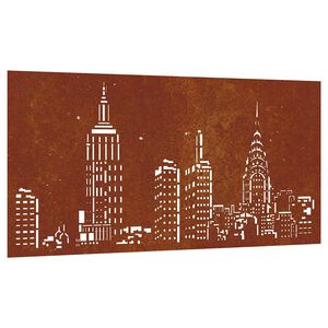 vidaXL Zahradn&iacute; n&aacute;stěnn&aacute; dekorace 105 x 55 cm cortenov&aacute; ocel Panorama