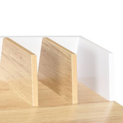 vidaXL Psací stůl bílý a přírodní odstín 80 x 50 x 84 cm