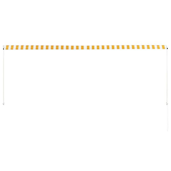 vidaXL Zatahovac&iacute; mark&yacute;za žluto-b&iacute;l&aacute; 350 x 150 cm