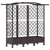 vidaXL Vyv&yacute;&scaron;en&yacute; z&aacute;hon s trel&aacute;ž&iacute; a střechou Hněd&aacute; 163 x 40 x 129 cm PP