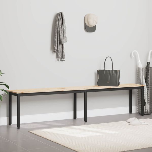 vidaXL lavice Př&iacute;rodn&iacute; 200 x 35 x 45 cm Masivn&iacute; borov&eacute; dřevo