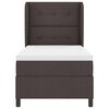 vidaXL Postel s boxspringem s matrac&iacute; Tmavě hněd&aacute; 90 x 190 cm textil