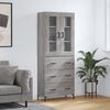 vidaXL Skř&iacute;ň highboard &scaron;ed&aacute; sonoma 69,5 x 34 x 180 cm kompozitn&iacute; dřevo