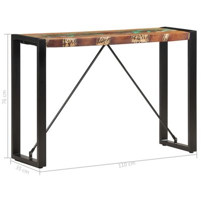 vidaXL Konzolový stolek 110 x 35 x 76 cm masivní recyklované dřevo