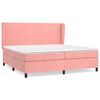 vidaXL Box spring postel s matrac&iacute; růžov&aacute; 200x200 cm samet