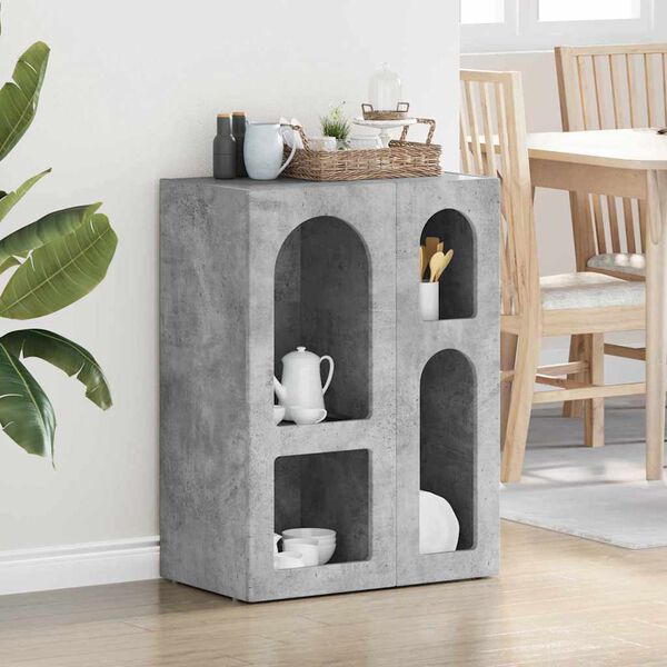 vidaXL Serv&iacute;rovac&iacute; skř&iacute;ň Betonově &scaron;ed&aacute; 59 x 35 x 80.5 cm