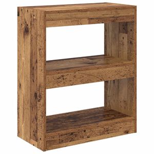 vidaXL Knihovna 2 &uacute;rovn&iacute; 60 x 30 x 72 cm Kompozitn&iacute; dřevo Star&eacute; dřevo