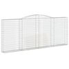 vidaXL Klenut&yacute; gabionov&yacute; ko&scaron; 400 x 30 x 160/180 cm pozinkovan&eacute; železo
