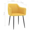 vidaXL J&iacute;deln&iacute; židle 2 ks žlut&eacute; textil