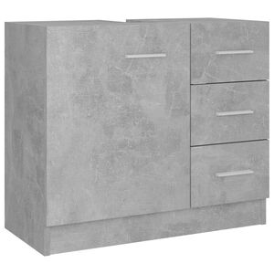 vidaXL Skř&iacute;ňka pod umyvadlo betonově &scaron;ed&aacute; 63x30x54 cm kompozitn&iacute; dřevo
