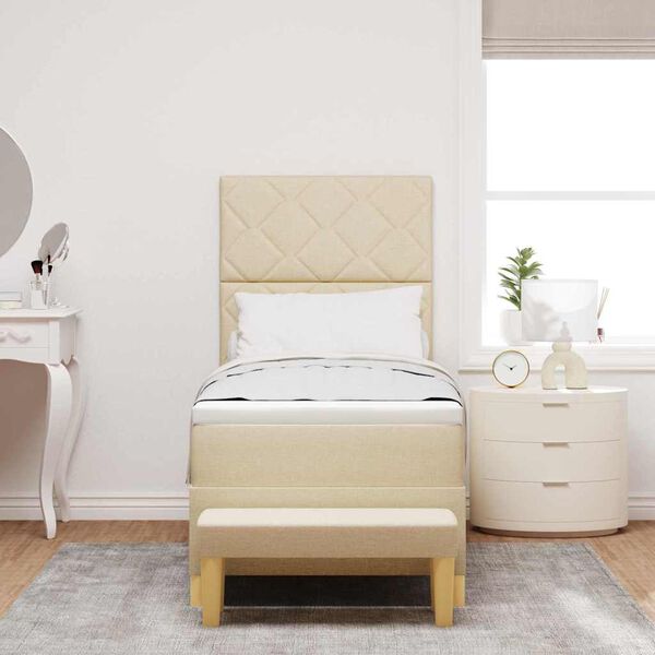 vidaXL Postel s boxspringem s matrac&iacute; Kr&eacute;mov&aacute; 80 x 200 cm textil