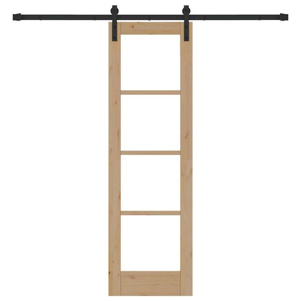 vidaXL Posuvné dveře ORKDAL Přirozená a černá 61 x 198,5 cm