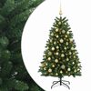 vidaXL Uměl&yacute; v&aacute;nočn&iacute; stromek středně zelen&yacute; s ozdobn&yacute;mi koulemi 150 cm