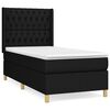 vidaXL Box spring postel s matrac&iacute; čern&aacute; 90x190 cm textil