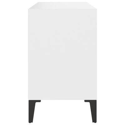 vidaXL TV stolek s kovovými nohami bílý 69,5 x 30 x 50 cm