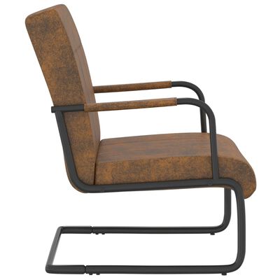 vidaXL Konzolová židle hnědá textil