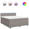 vidaXL Box spring postel s matrac&iacute; taupe 200x200 cm textil