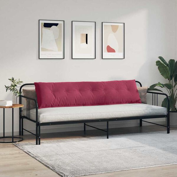 vidaXL Pol&scaron;t&aacute;ř na z&aacute;da V&iacute;no Červen&eacute; 200 x 50 cm Žebrovan&aacute; l&aacute;tka