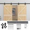 vidaXL Posuvn&eacute; dveře 2 ks 80 x 210 cm Masivn&iacute; borovicov&eacute; dřevo