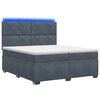 vidaXL Postel boxspring s matrac&iacute; s čelo Tmavě &scaron;ed&aacute; 200 x 200 cm Samet