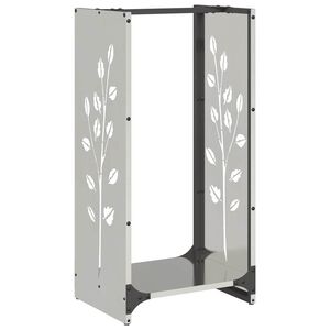 vidaXL Stojan na palivov&eacute; dřevo 40x30x80 cm z nerezov&eacute; oceli