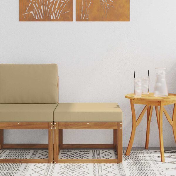 vidaXL Venkovn&iacute; podnožka Masivn&iacute; ak&aacute;tov&eacute; dřevo Př&iacute;rodn&iacute;