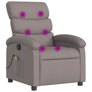 vidaXL Mas&aacute;žn&iacute; polohovac&iacute; křeslo taupe textil