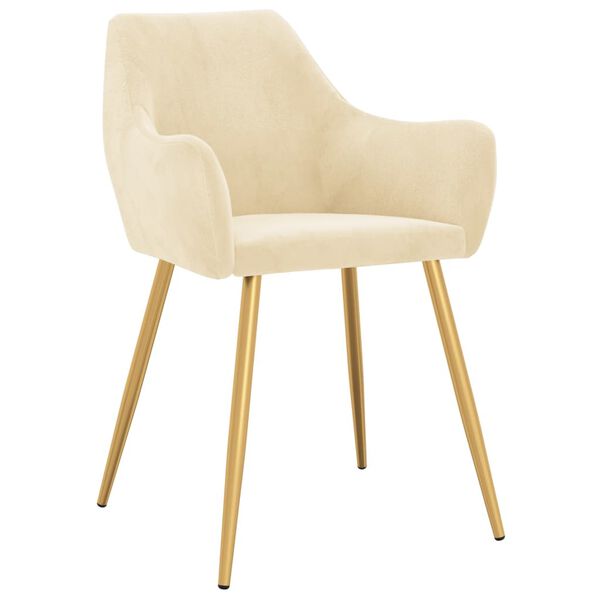 vidaXL j&iacute;deln&iacute; židle 2 ks kr&eacute;mov&eacute; samet