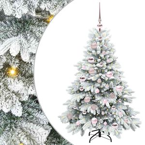 vidaXL Uměl&yacute; v&aacute;nočn&iacute; stromeček s 150 LED diodami B&iacute;l&aacute; 120 cm PE a PVC
