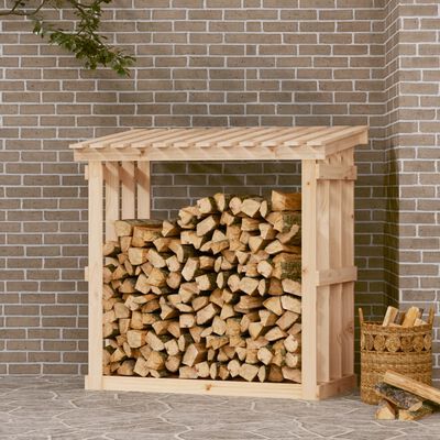 vidaXL Stojan na dřevo 108 x 64,5 x 109 cm masivní borovice