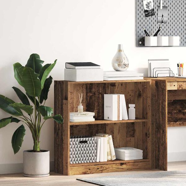 vidaXL Knihovna old wood 80 x 24 x 76 cm kompozitn&iacute; dřevo