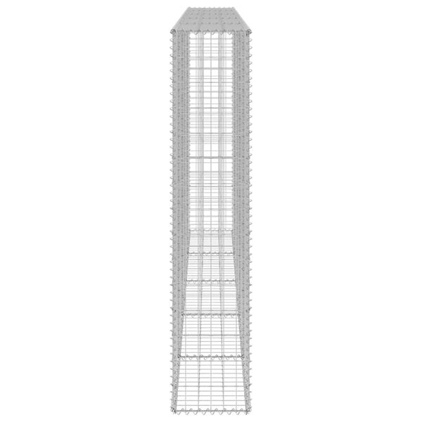 vidaXL Gabionov&aacute; zeď s v&iacute;ky pozinkovan&aacute; ocel 300 x 30 x 150 cm