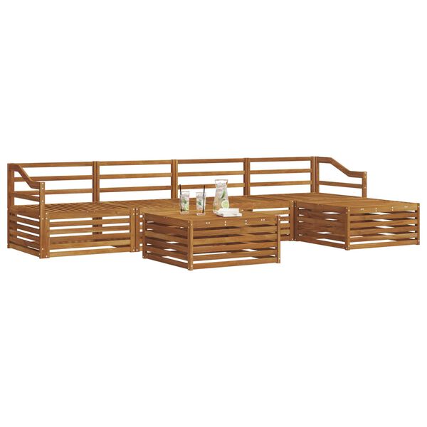 vidaXL Venkovn&iacute; pohovkov&aacute; souprava 6 pcs Př&iacute;rodn&iacute;