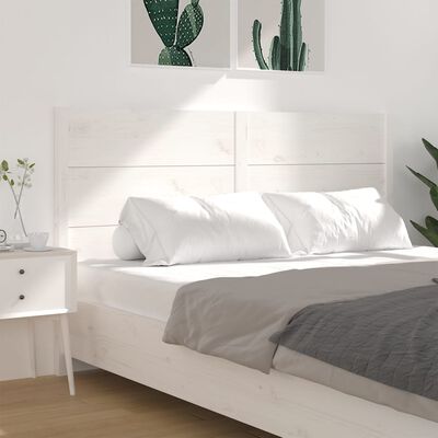 vidaXL Čelo postele bílé 126 x 4 x 100 cm masivní borovice