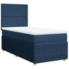 vidaXL Box spring postel s matrac&iacute; modr&aacute; 90x190 cm textil