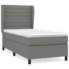 vidaXL Box spring postel s matrac&iacute; tmavě &scaron;ed&aacute; 90x200 cm textil