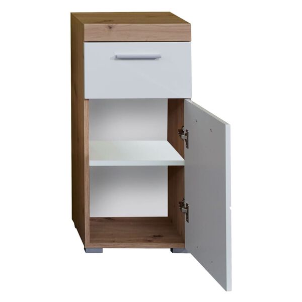 Trendteam &Uacute;ložn&aacute; koupelnov&aacute; skř&iacute;ňka Amanda b&iacute;l&aacute; a sukovit&yacute; dub