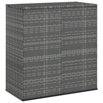 vidaXL Zahradní úložný box PE ratan 100 x 49 x 103,5 cm šedý