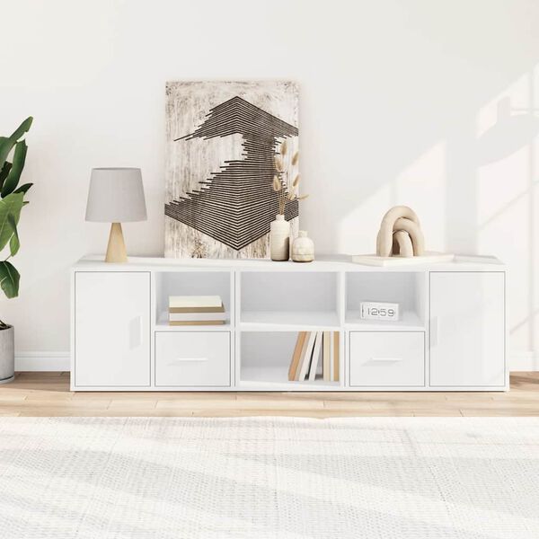 vidaXL Rohov&aacute; skř&iacute;ňka b&iacute;l&aacute; 160 x 40 x 45 cm kompozitn&iacute; dřevo