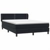 vidaXL Box spring postel s matrac&iacute; čern&aacute; 140x210 cm samet